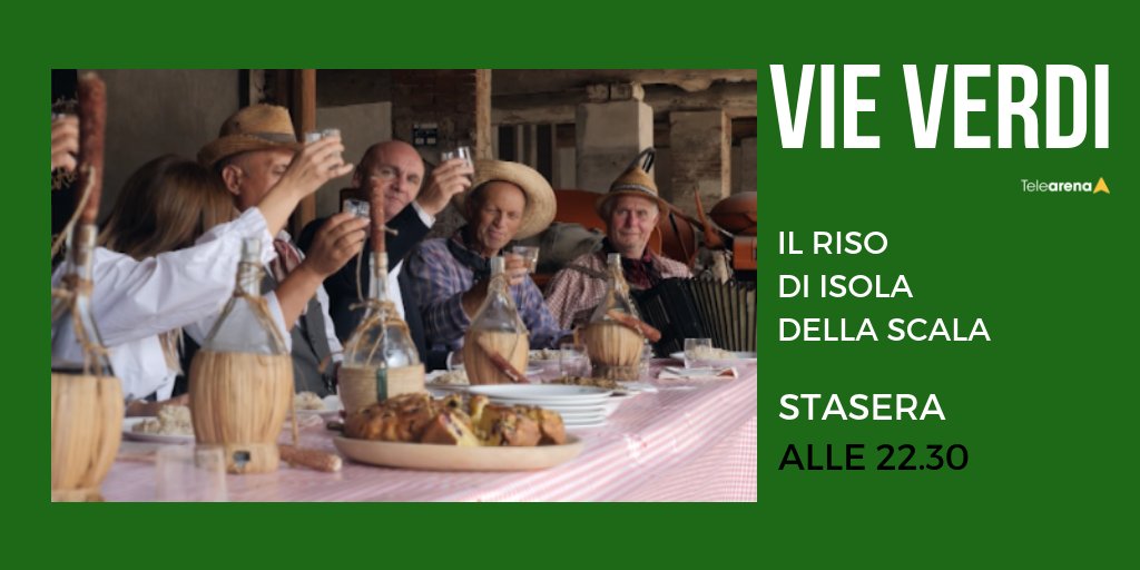 #VieVerdi vi porta alla <a href="/FieradelRiso/">Fiera del Riso</a> di Isola della Scala per conoscere i segreti della coltivazione del riso vialone nano. Parleremo di antiche tradizioni contadine. Infine faremo visita alla casa museo di #AntonioLigabue. <a href="/GallaVerona/">Elisabetta Gallina</a> e @MatteoTaietti vi aspettano alle 22.30!