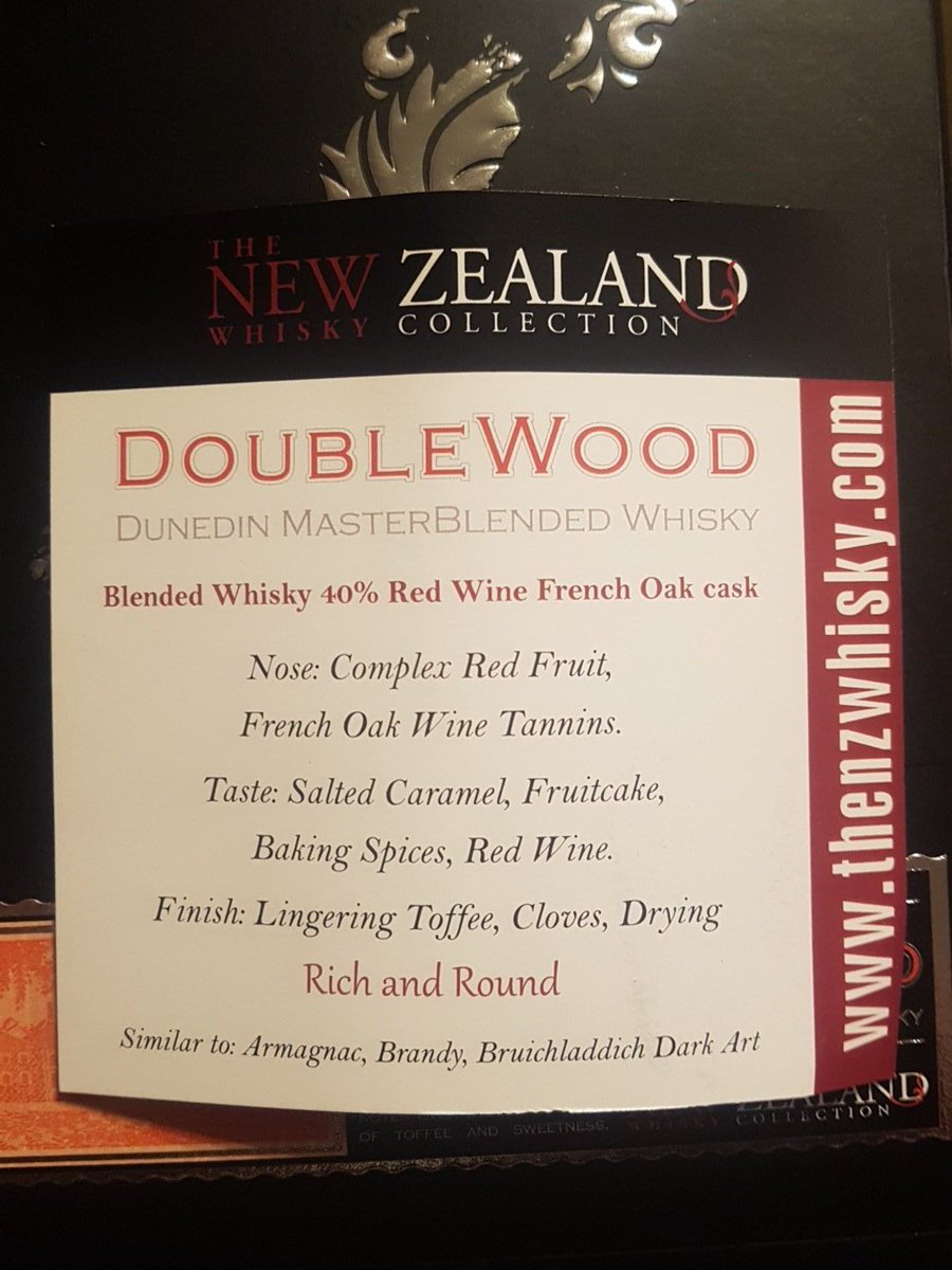 temaunga569's tweet photo. @Dayzie72 Yes double wooded - initially aged in ex bourbon finished in ex red wine barrels , this what the "experts " say about it ....mmmm i say similar to Armagnac &amp; brandy is close or slightly " porty " after taste https://t.co/KlQCmTU2ha