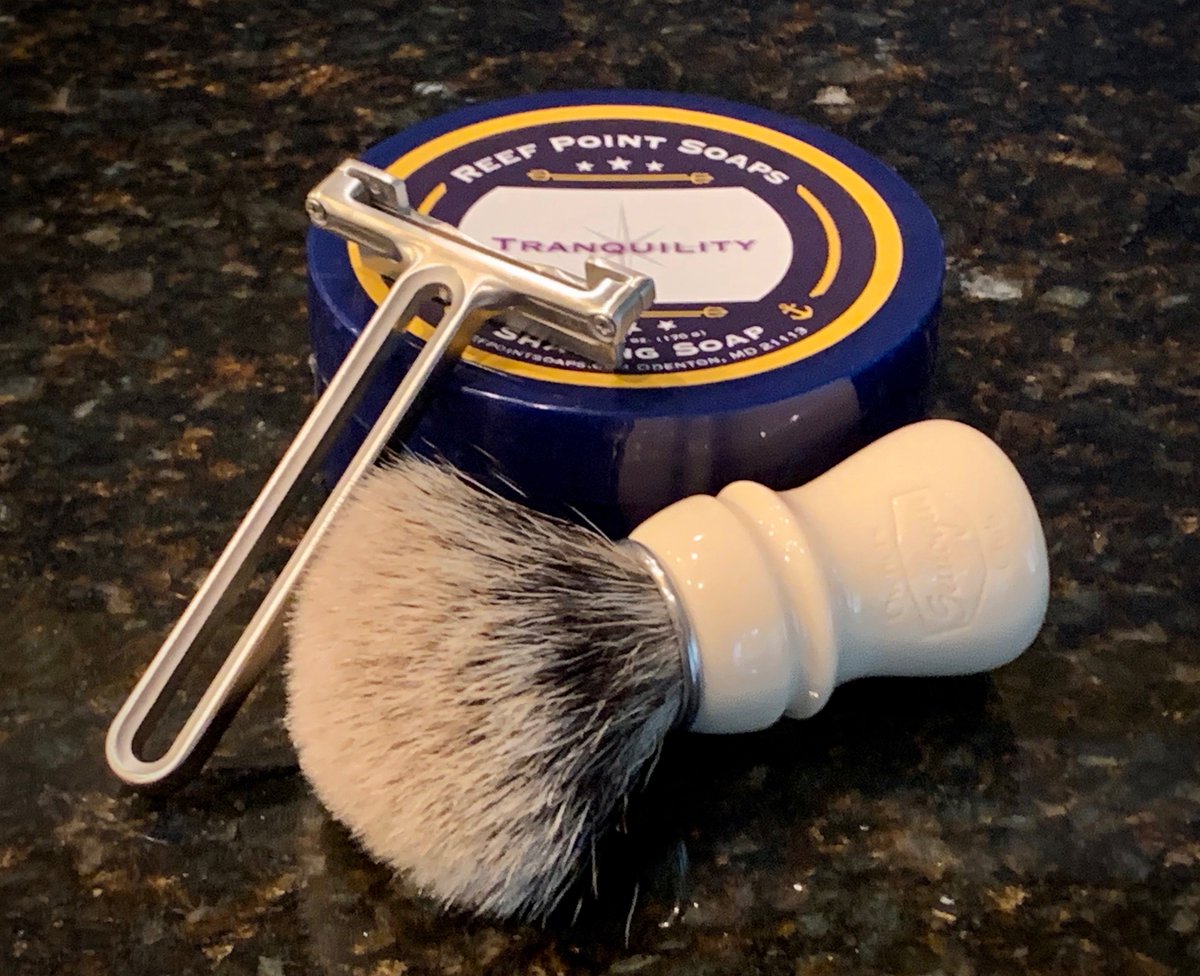lclint64's tweet image. SOTD #wetshaving @classicshaving OREN, SOC Mistura Taj and @ReefPointSoaps