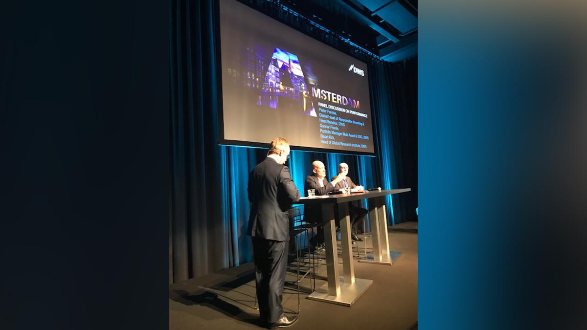 Our Pieter Furnée leads panel discussion with Stuart Kirk and Gunnar Friede on the link between ESG and performance. Companies should be telling us all relevant information, we shouldn’t have to ask for it, says our Stuart Kirk. #ESGTalksAMS18