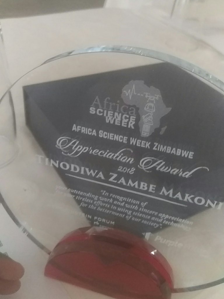 Ink_glare's tweet photo. Whohoo! Such an honor, thank you #AfricaScienceWeek #PurpleFuture https://t.co/B7MzTrw3NQ