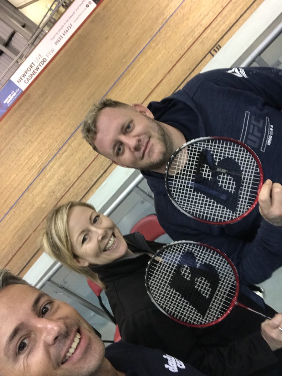 DadsCan_Cymru's tweet photo. @Mon_Housing Lorraine meeting one of dads Nicky for a game of badminton @WalesVelodrome on #MHABigDayOut https://t.co/zegGaWkvQk