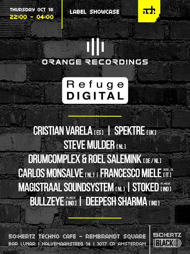 RefugeDigital's tweet photo. Very proud to announce the line-up for the Refuge Digitall &amp; @orangerecs Recordings ADE Label Showcase at the 50HERTZ Techno Cafe Oct 18th!
Amsterdam Dance Event | 50HERTZ | Airborne Black
https://t.co/2Yk8VrZZR3
#ADE #amsterdamdanceevent #techno #orangerecordings #refugedigital https://t.co/iJqMtAETPw