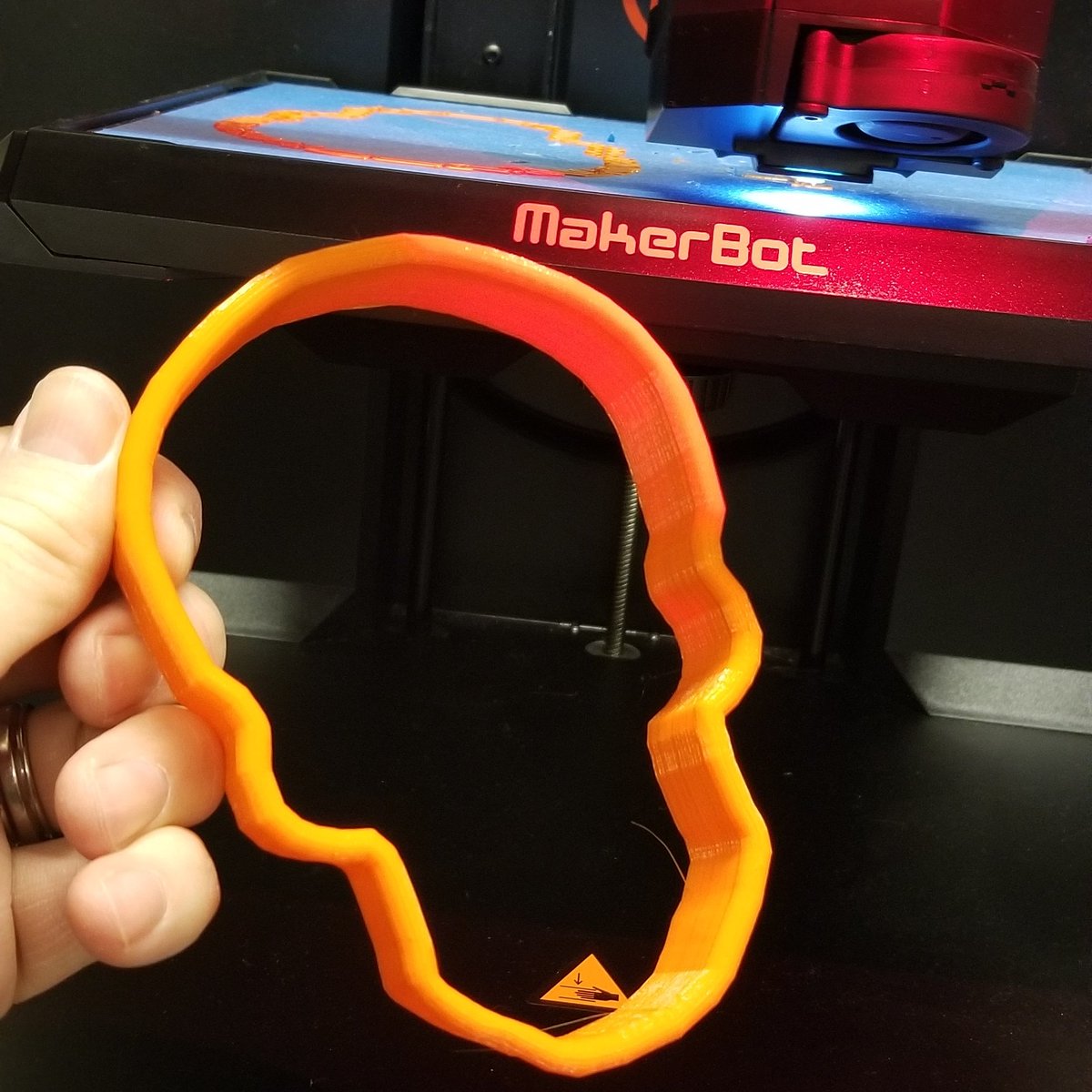 Holicky's tweet photo. Student designed and 3D printed skull cookie cutter for a Dia de Los Muertos project. This is Project Based Learning! This is Career &amp; Technical Education! This is CCTC! https://t.co/trGChY6PIh