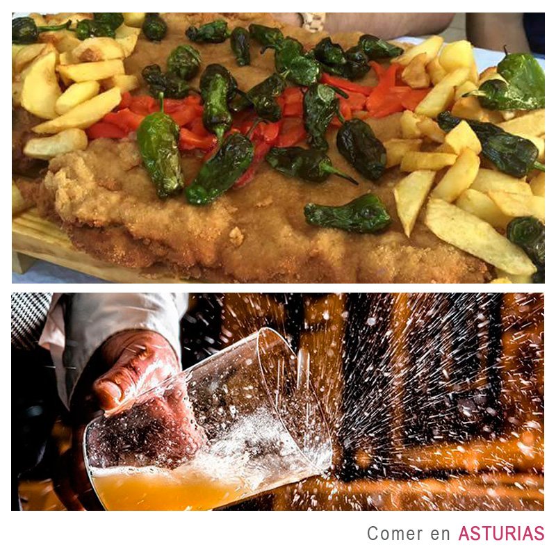 de_asturias_com's tweet photo. ¿Qué os parece comer hoy un buen cachopo acompañado de una botellina de sidra? 🤤
#Asturias #ComerBien #Cachopo #LaHuertaDelMingacho https://t.co/kjMRlEu9A0
