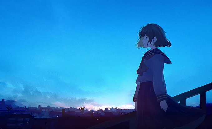 明けの空色 