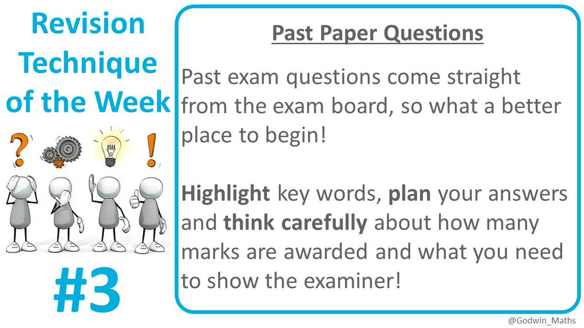 Mamamatician's tweet photo. Revision technique of the week ➡️ Past Paper Questions. #revisiontechniqueoftheweek #pastpapers #pastpaperquestions #revision #revisionideas #examprep #gcses #exams #RTWgodwinmaths #eatsleepreviserepeat https://t.co/FMvGqAfW8b