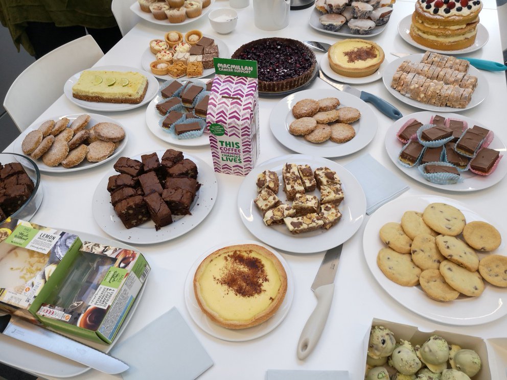TODDArchitects's tweet photo. We had our @TODDArchitects #MacmillanCoffeeMorning this morning- and our bakers have outdone themselves! All funds raised go to #macmillancancersupport Read more & donate: https://t.co/pBvbbX5650 #bigbakeoff #FridayFeeling #Belfasthour https://t.co/Q0IZ09glET