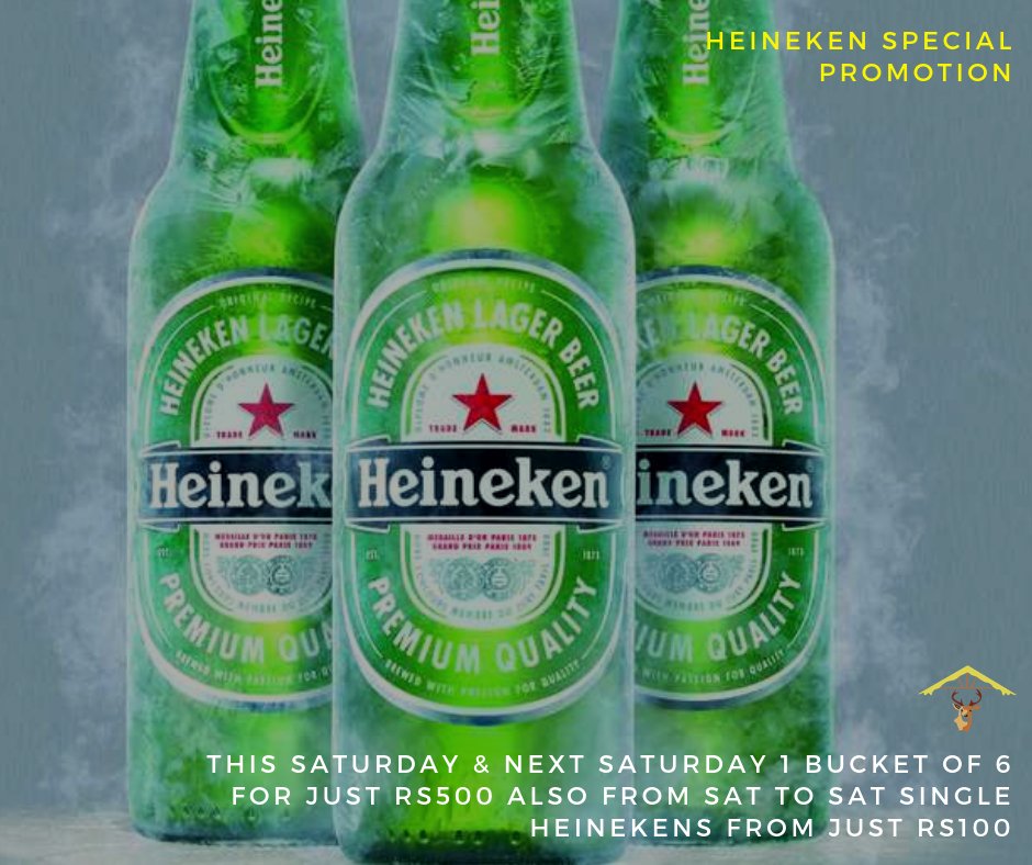 La_Bonne_Chute's tweet photo. We are offering all single bottles of Heineken from this Saturday to next Saturday for just Rs 100. 

We are also offering a bucket of 6 Heineken’s for just Rs 500 on the 29th of September (this Saturday) and also on the 6th of October (next Saturday)

https://t.co/2OUO5I3r6Z https://t.co/9qllkbg2Y9