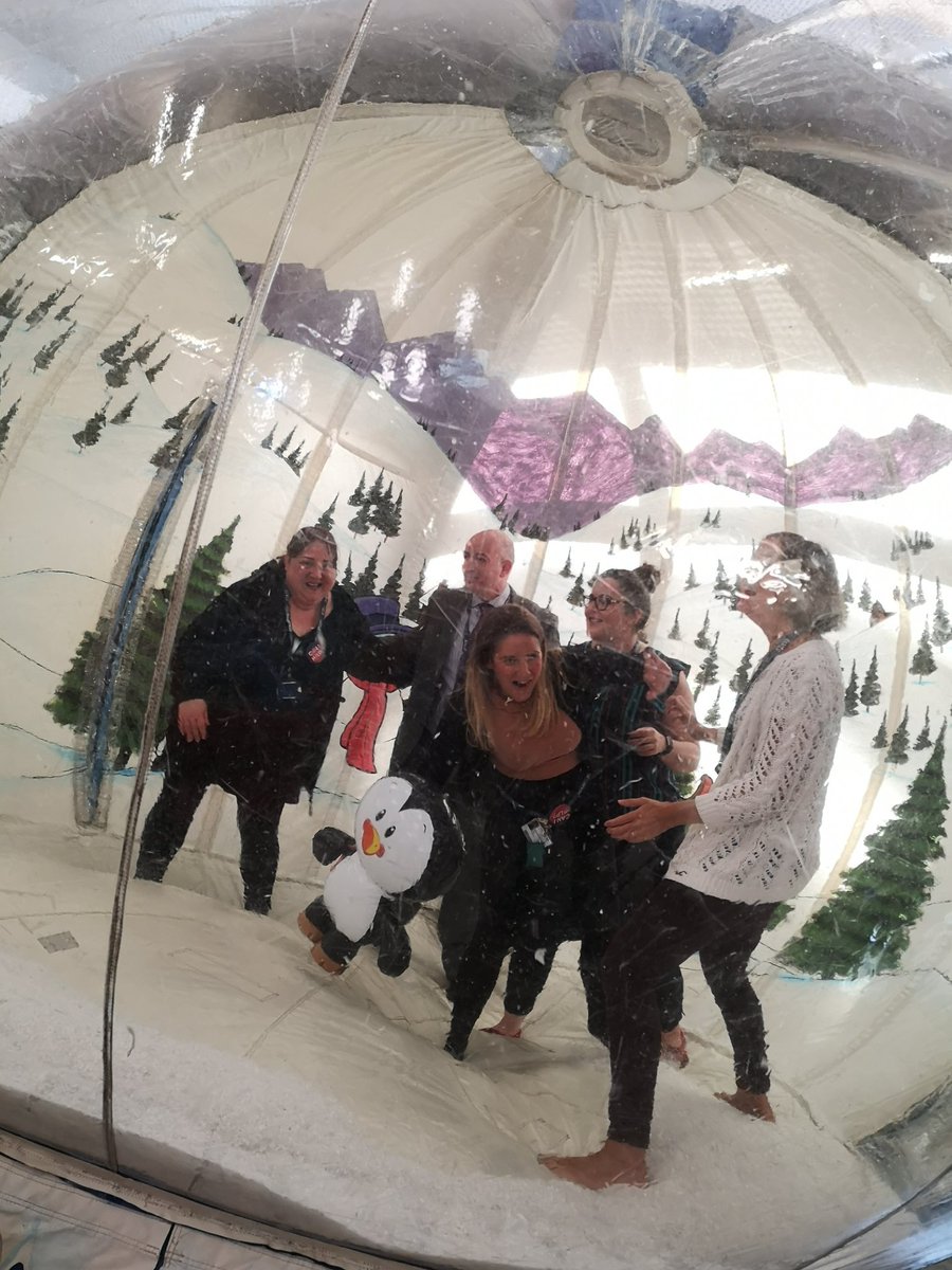 KirsteenCoupar's tweet photo. Snow globe fun with colleagues and the VC. Nobody does welcome week like #lsbu #lsbuwelcome https://t.co/BROiMHaNt7