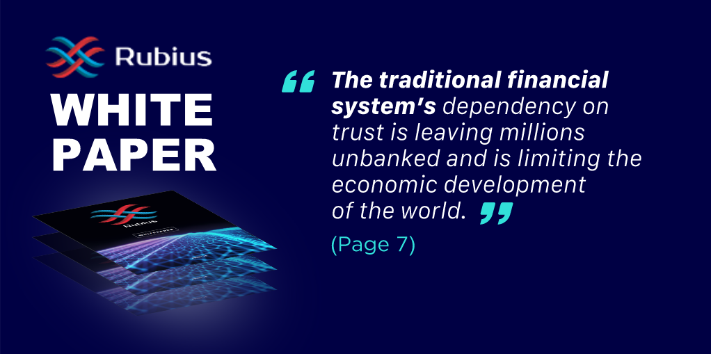 What is wrong with traditional finance?

Find out more in the Rubius whitepaper: ow.ly/X0tC30lvidG 

#Rubius #ICO #FinTech #Blockchain #Startup #Cryptocurrency #Crypto #TokenSale #Ethereum #Bitcoin #ETH #BTC #RUBY
