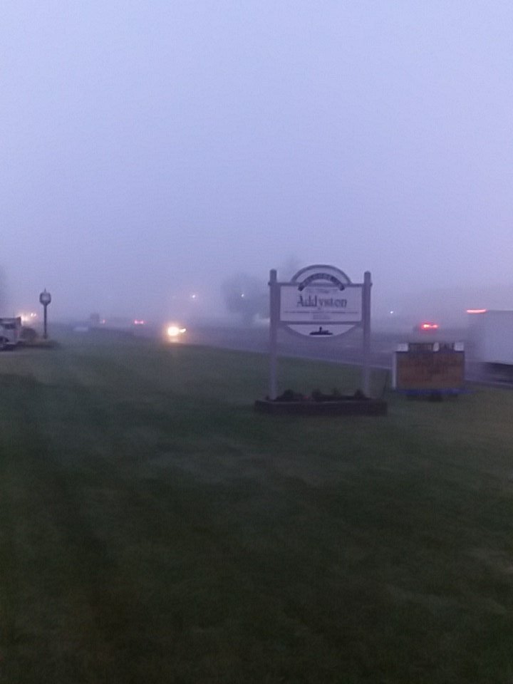 Visibility is down, drive carefully