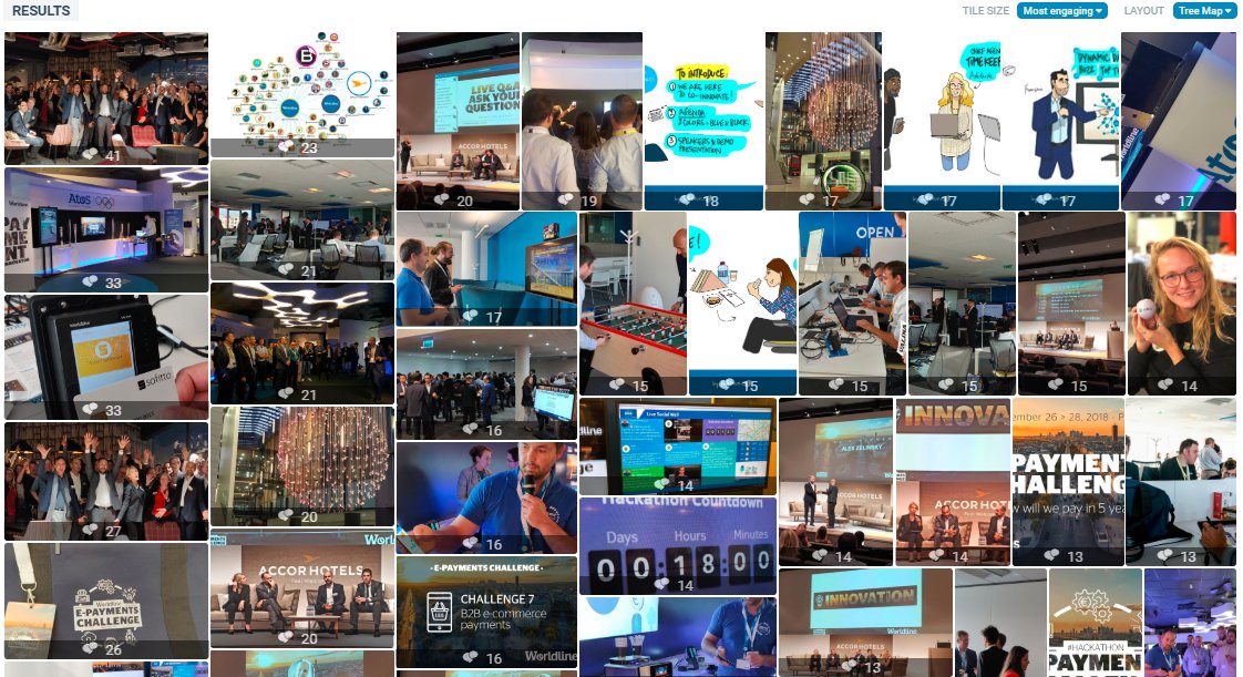 FrancoisdAnselm's tweet photo. 2nd day of the #ePaymentsChallenge @WorldlineGlobal : Congrats to the top #fintech creators and influenceurs which have amplified with fun and good mood since yesterday 👏 #SBClive #SocialBusiness #Analytics #livewall https://t.co/VuE10cppRK