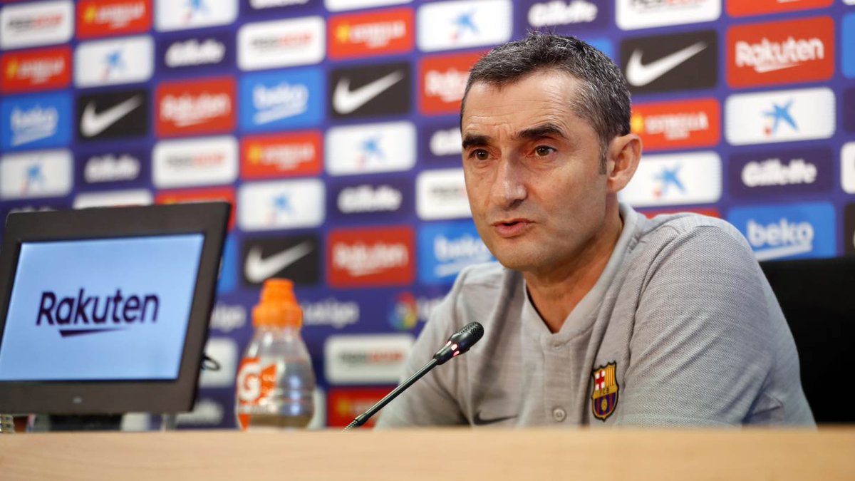 Valverde, en sala de prensa (Foto: FCB).