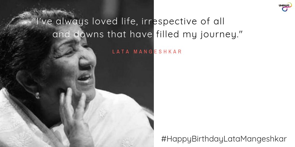 UnplugInfinity's tweet photo. "I've always loved life, irrespective of all the ups and downs that have filled my journey."
#Happybirthdaylatamangeshkar #LataMangeshkarji #Unpluginfinity https://t.co/eKuaZLa3oW