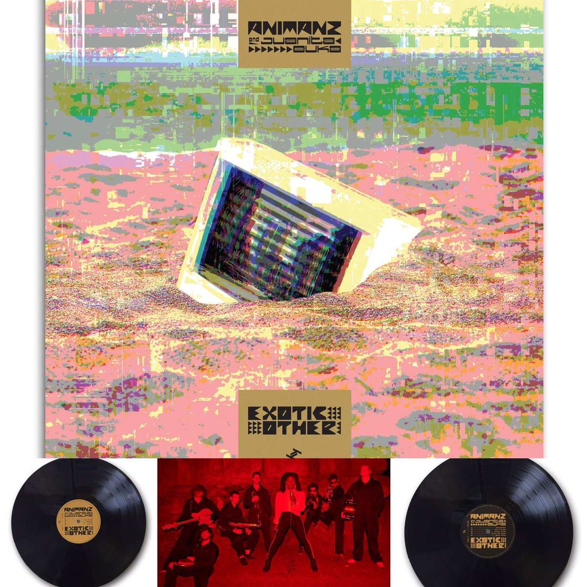 Animanz's tweet image. OUR DEBUT ALBUM “EXOTIC OTHER” IS OUT NOW ON ALL MAJOR PLATFORMS ! ! ! 

truthoughts.lnk.to/ExoticOther

#animanz #juanitaeuka #debut #1stalbum #vinyl #wax #exoticother #afro #funk #afrobeat #latin #punk #big #band #london