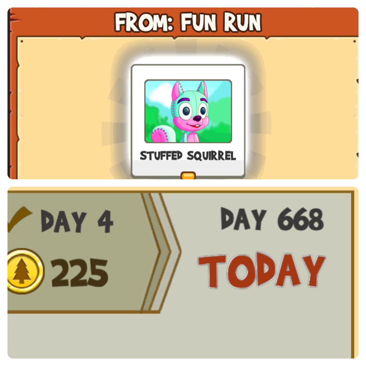 Nanrick01's tweet photo. Happy Friday everyone. So excited with stuffed squirrel. Congrats @TheFunRun on your 668 day.
#FunRunFriday
#HappyFriday
#FunRun3
#StuffedSquirrel
#668Days https://t.co/T6nFGkUiJl