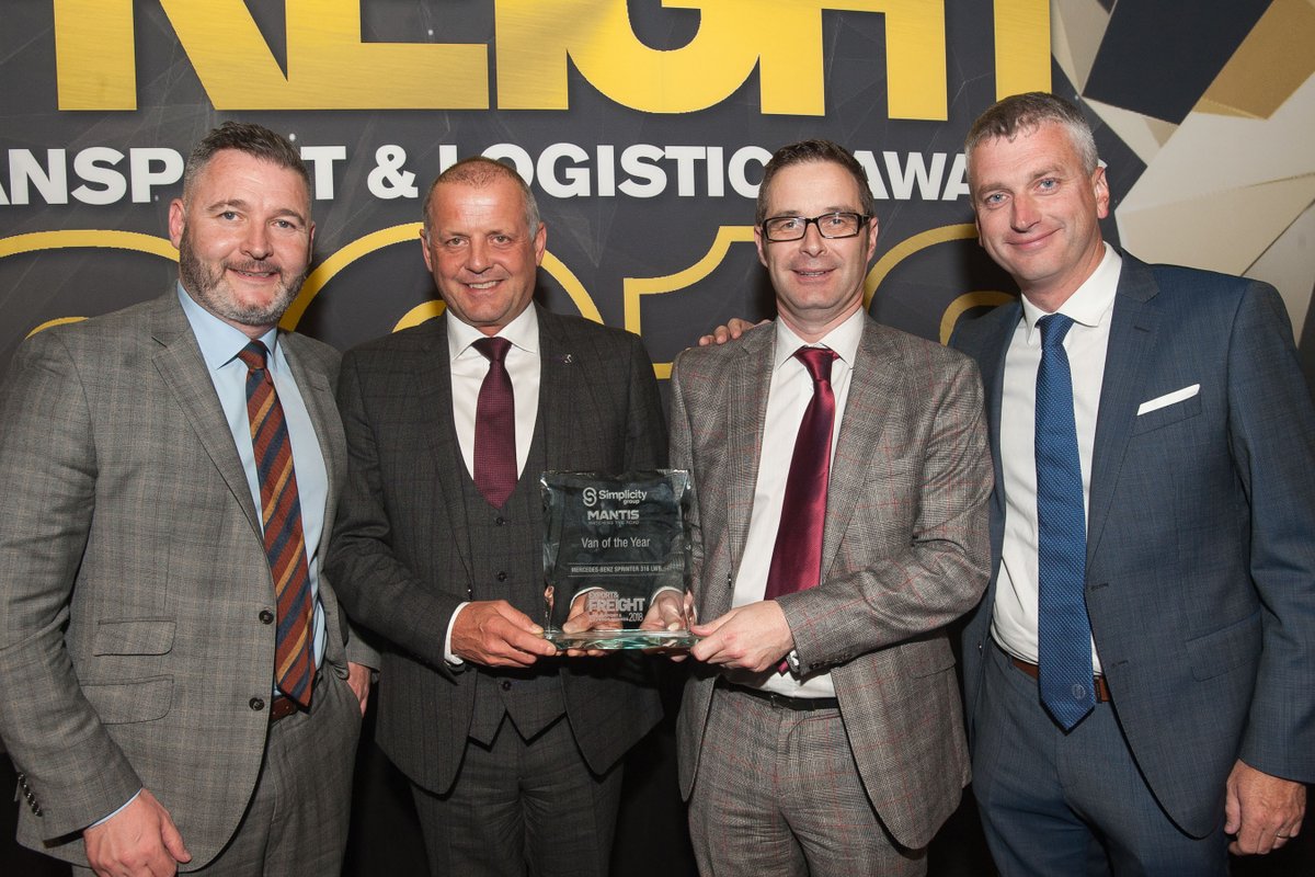 Simplicity Group (@groupsimplicity) on Twitter photo Congratulations to <a href="/MBVansUK/">Mercedes-Benz Vans UK</a> sprinter 316 LWB, on winning Van of the Year 2018 last night at the Waterfront Hall in Belfast, for the <a href="/ExportFreight/">Export & Freight</a> Awards Ceremony🏆
The award was handed over by Harry Girvan, Managing Director, Simplicity Group.
Well done to all involved!👏🏻 Congratulations to <a href="/MBVansUK/">Mercedes-Benz Vans UK</a> sprinter 316 LWB, on winning Van of the Year 2018 last night at the Waterfront Hall in Belfast, for the <a href="/ExportFreight/">Export & Freight</a> Awards Ceremony🏆
The award was handed over by Harry Girvan, Managing Director, Simplicity Group.
Well done to all involved!👏🏻