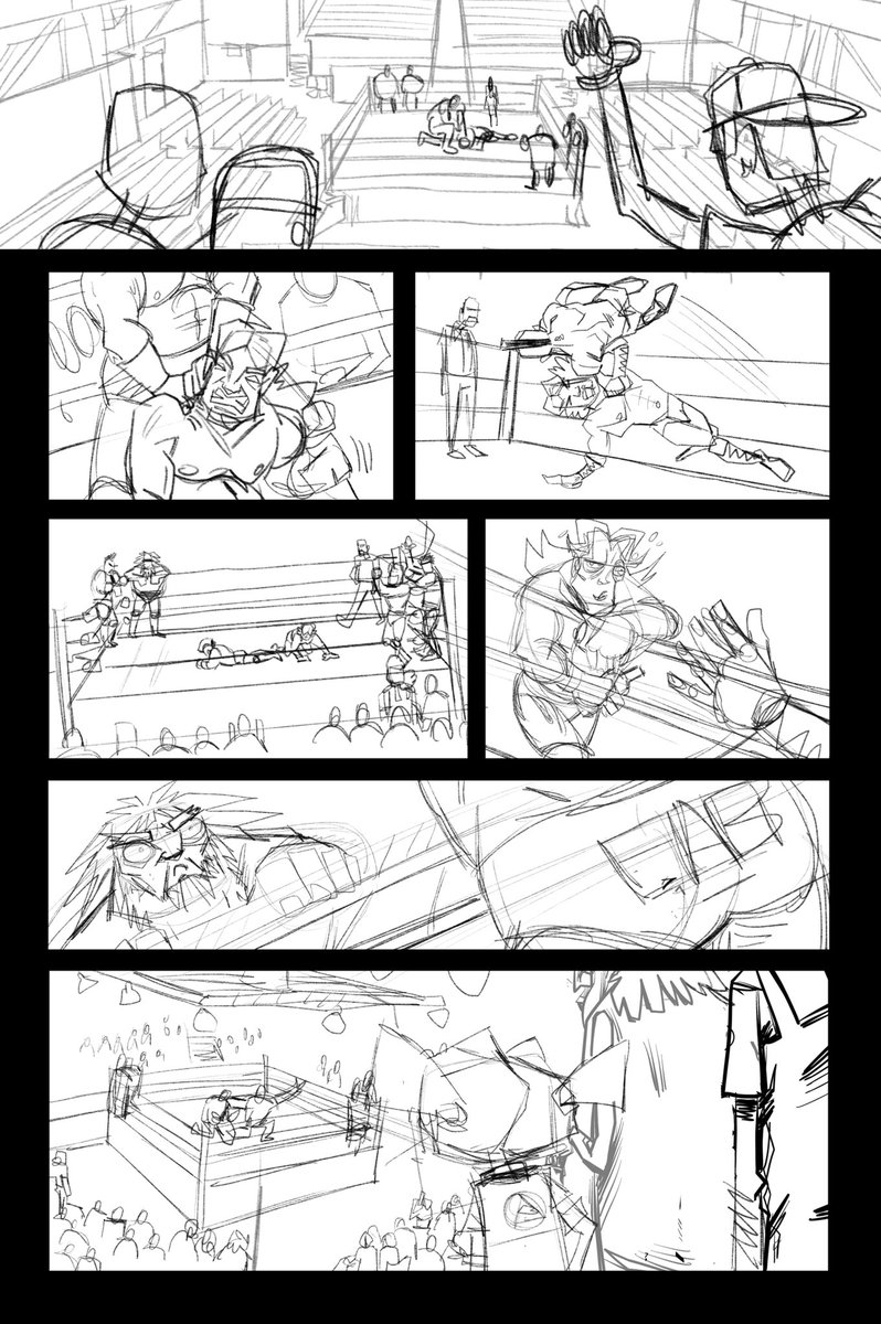 ToBetheManComic's tweet photo. The action & insanity head back between the ropes in #Chapter3 - #COMINGSOON! Get Chapters 1 & 2 of #ToBeTheMan: #EvilAintGood in #print or #digital formats now at Amazon (link in bio!), comiXology, & https://t.co/owcPKl3OPH! #tobethemancomic #art #pencils #wip by @joshtaylorart https://t.co/DVEcSqqUCh