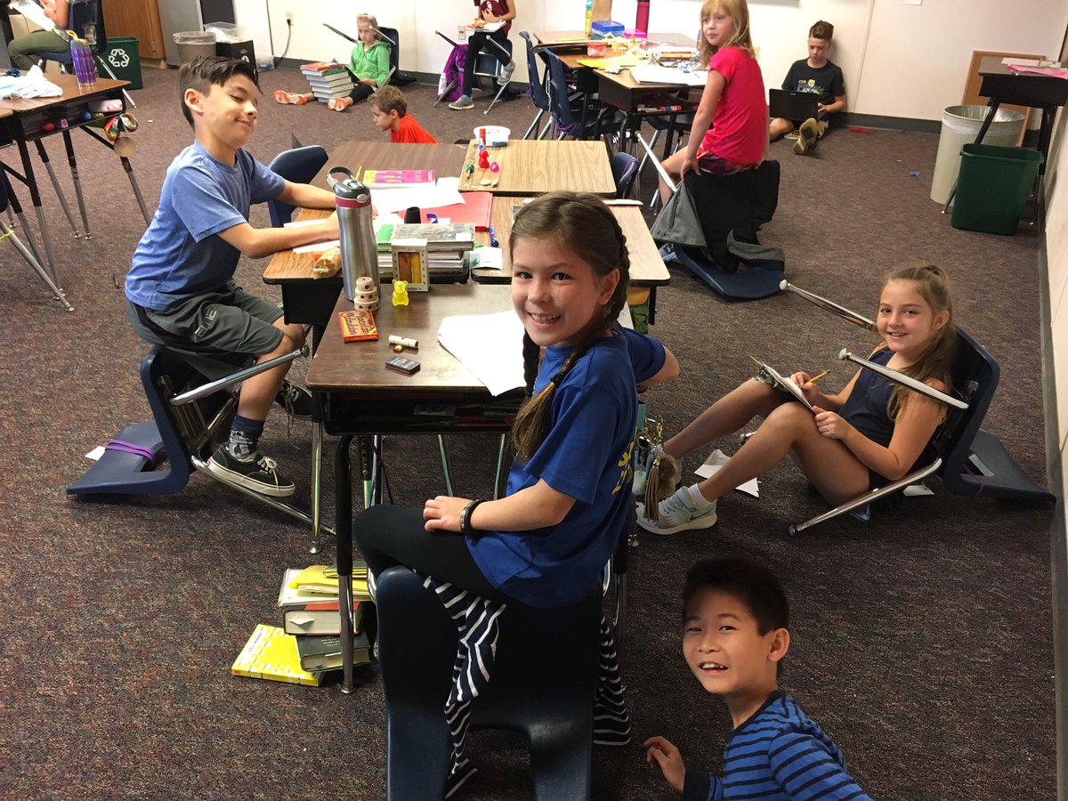 thegrisers's tweet photo. Creating their own flexible seating! Their creativity blows my mind! #flexibleseating #thinkoutsidethebox https://t.co/6JmxSrV1SZ