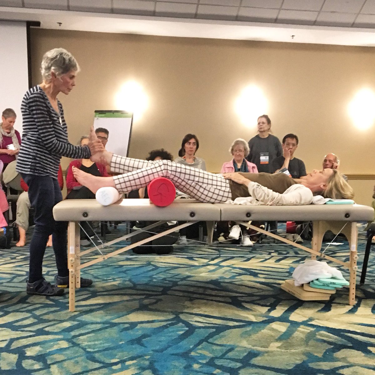 BreatheMoveLive's tweet photo. In DC for the @feldenkraisfgna Feldenkrais Conference. Such an inspiring day in the professional discourse masterclass w/ Donna Blank, Ruthy Alon, &amp; David Zemach-Bersen giving Functional Integration &amp; offering their insight. Brilliant &amp; inspirational. #Feldenkrais #FGNA #FMC2018 https://t.co/kzQm8T3u7C