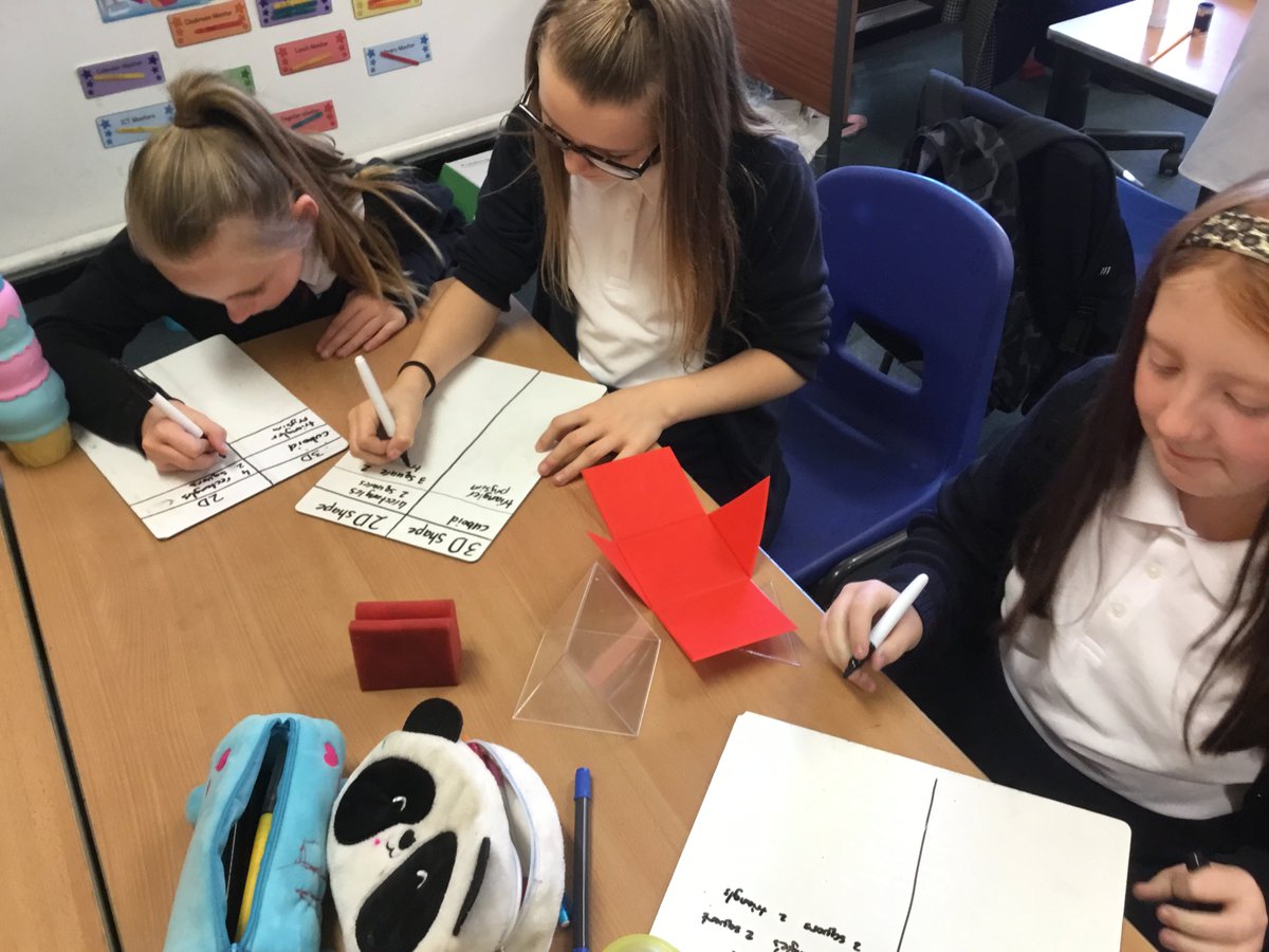 Rashielea_PS's tweet photo. Primary 7 have been enjoying using concrete materials to discuss properites of 3D shapes as well as explore 3D nets. @PMCmathematics @MathsScot https://t.co/wWXSnmy62x