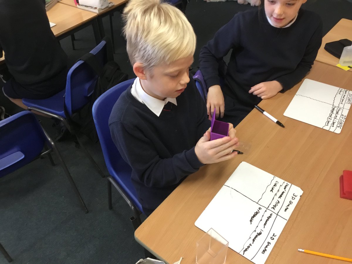 Rashielea_PS's tweet photo. Primary 7 have been enjoying using concrete materials to discuss properites of 3D shapes as well as explore 3D nets. @PMCmathematics @MathsScot https://t.co/wWXSnmy62x