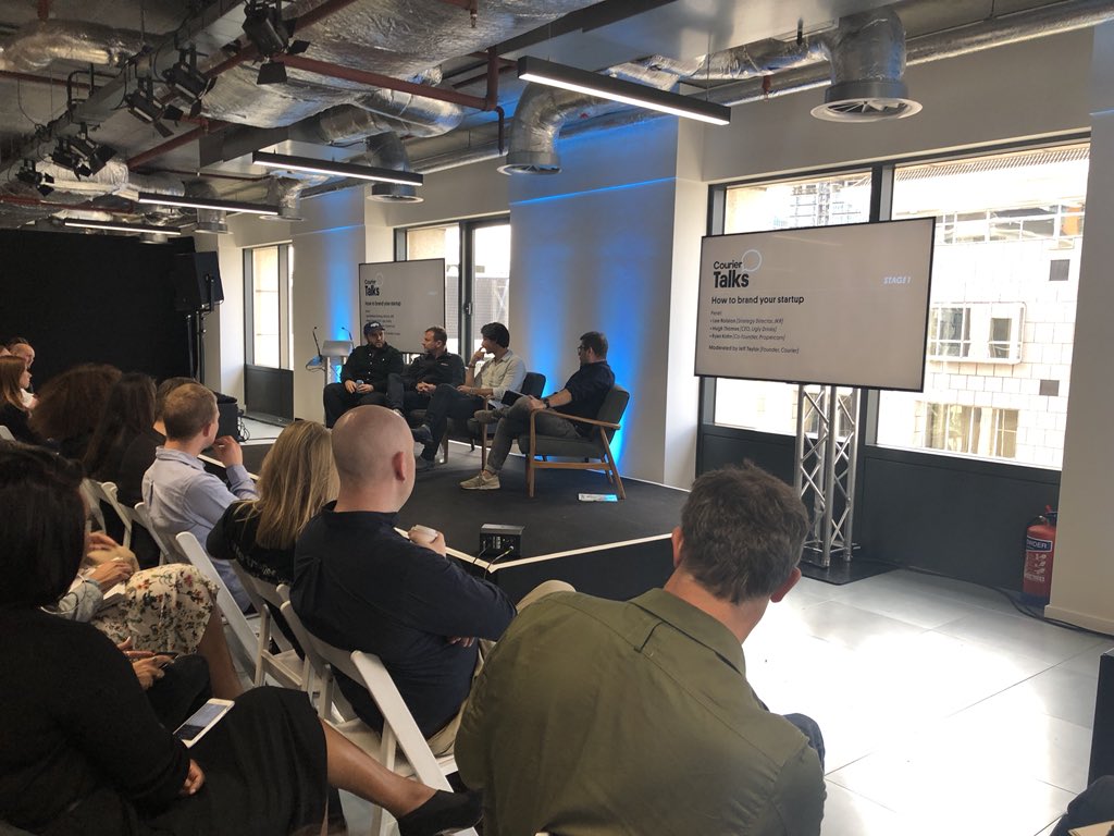 FKVenturesUK's tweet photo. Shake off the idea of perfection at the start but focus on purpose and vision - how to brand your startup @couriermedia #CourierLive https://t.co/0Iix6mclFl