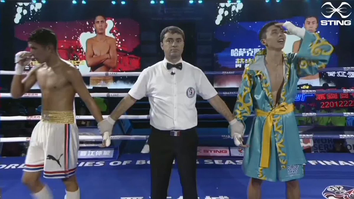 Saken Bibossinov has got the win for the@astana_arlans in the first bout against Jorge Griรฑan Merencio of the @DomadoresCuba so we are now all level again at 3-3.
#WSB8 #Boxing https://t.co/TO7QKEEvHL