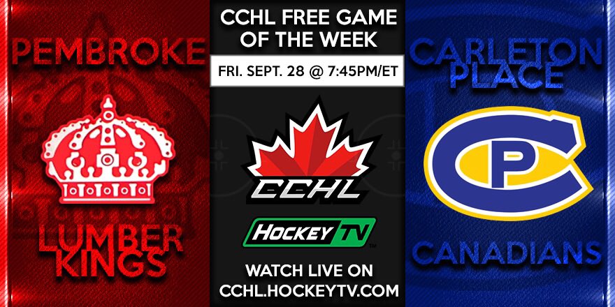 PLKingsCCHL's tweet photo. We hit the road tonight and travel to Carelton Place for the @MyHockeyTV @TheCCHL game of the week. Puck drop is at 7:45 and it’s free to watch online !! https://t.co/MliZvsHjTN