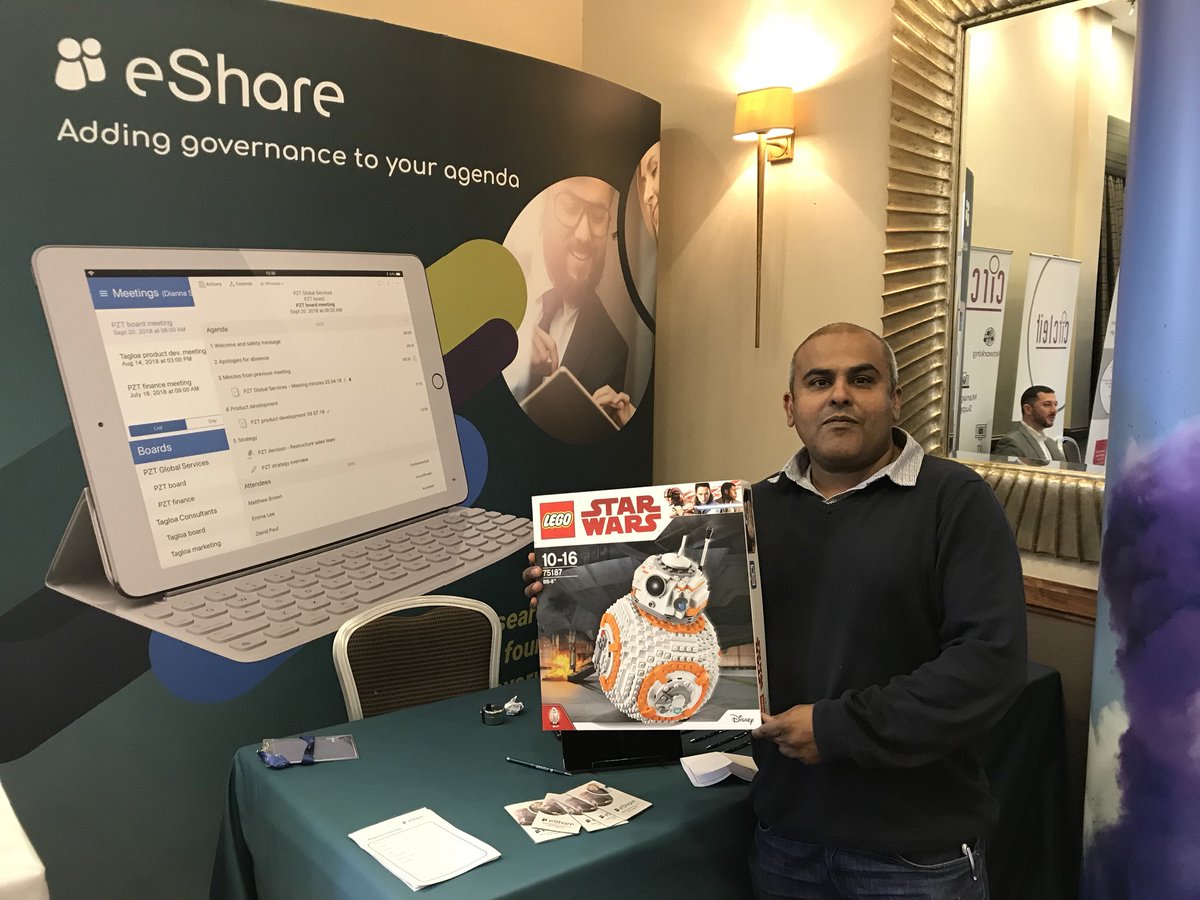 Congratulations to Sajid Iqbal from University of Manchester, who won our Lego Star Wars Prize. He was very happy with the win. #IGConf18