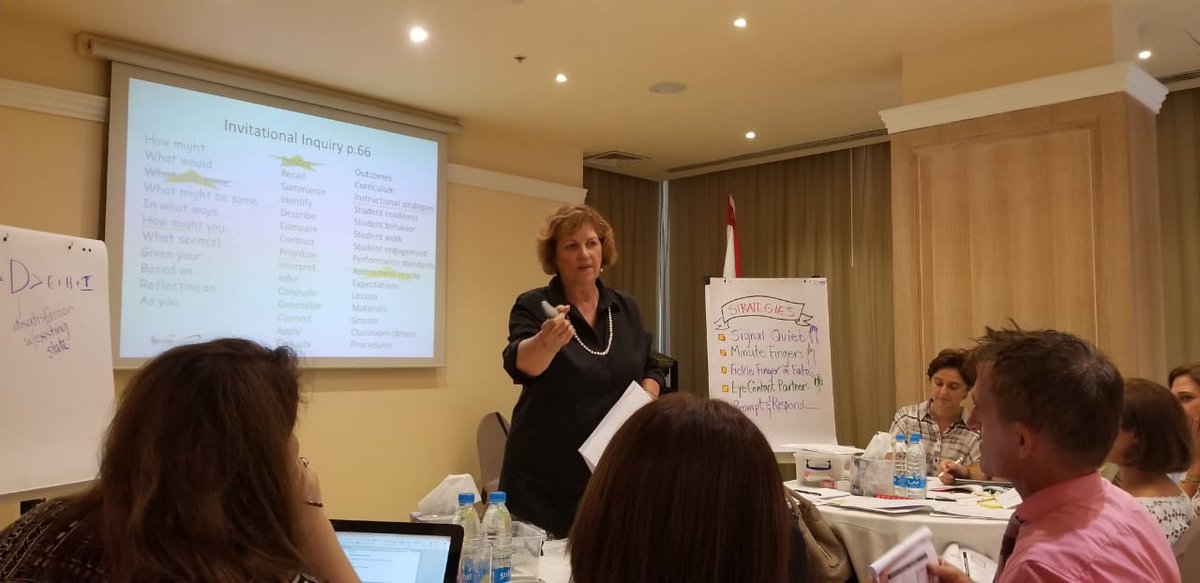 IC_Lebanon's tweet image. #DanielsonFramework for the school&apos;s leadership continuing this afternoon, moving on to &apos;Invitational Inquiry Techniques&apos;. Thanks again @nvlynn. @MiraviaP #IC2018