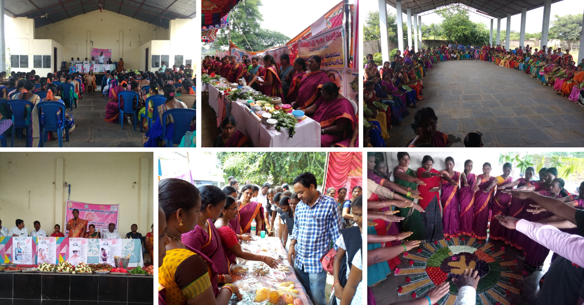 MinistryWCD's tweet photo. Eating healthy, Eating right! 
This is the message of #Poshan camps set up at Asifabad and Bayyaram in #Telangana. #PoshanMaah #POSHANAbhiyaan
@MoHFW_INDIA @UNICEFIndia @WorldBankIndia @BMGFIndia @MoRD_GOI @HRDMinistry @mopr_goi @IndiaSports @MoHUA_India @moayush
@TribalAffairsIn https://t.co/5BEGuUgv0H
