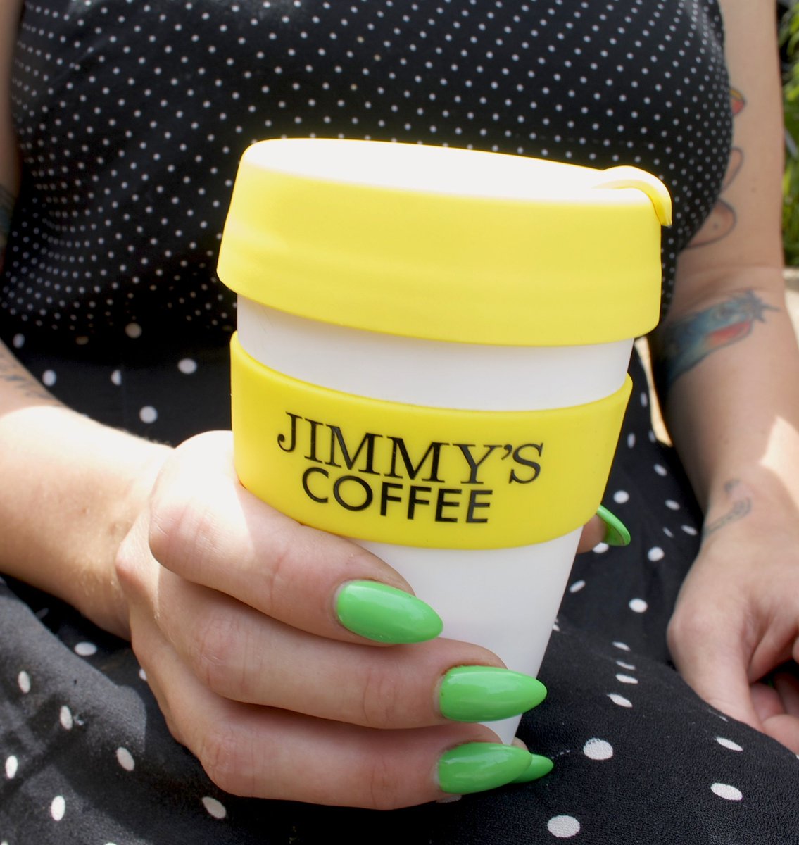 Take your Jimmy's on the go with our awesome Keep Cup! #ChooseYellow #JimmysCoffee