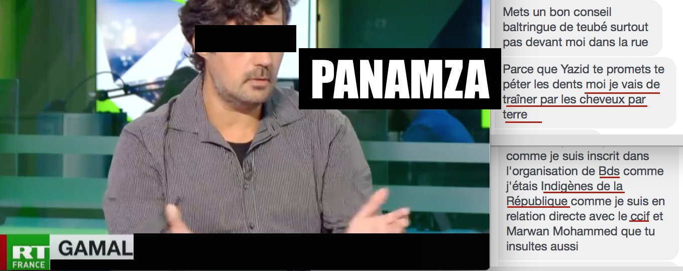 Une racaille islamogauchiste menace Panamza : RT France le présente comme un expert en géopolitique