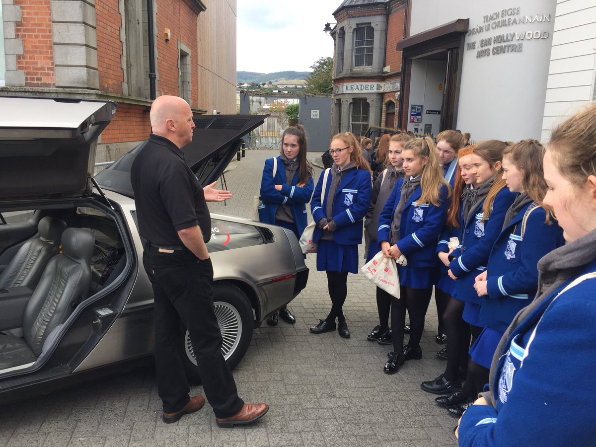 AGSTechDept's tweet photo. Checking out the electric DeLorean at NMD Day of Ambition #STEM4girls #InnovationNation18 @assumptionlive https://t.co/TgS9bBFHwU