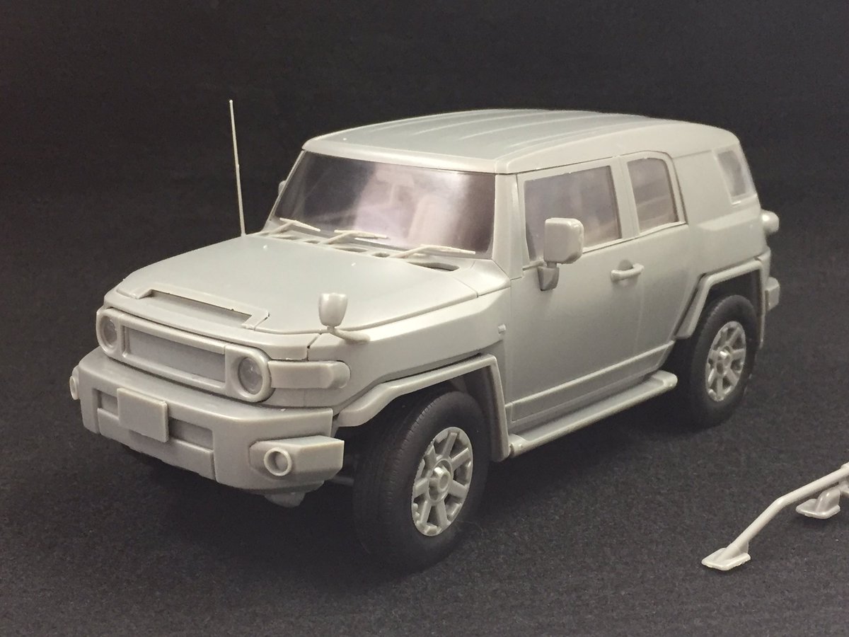 フジミ模型 公式 En Twitter 車next トヨタ Fjクルーザー テストショットのため グレーですが改めてお披露目 彫刻はこれからも部分も フジミ フジミ模型 プラモ 新製品 車next 塗装不要 接着剤不要