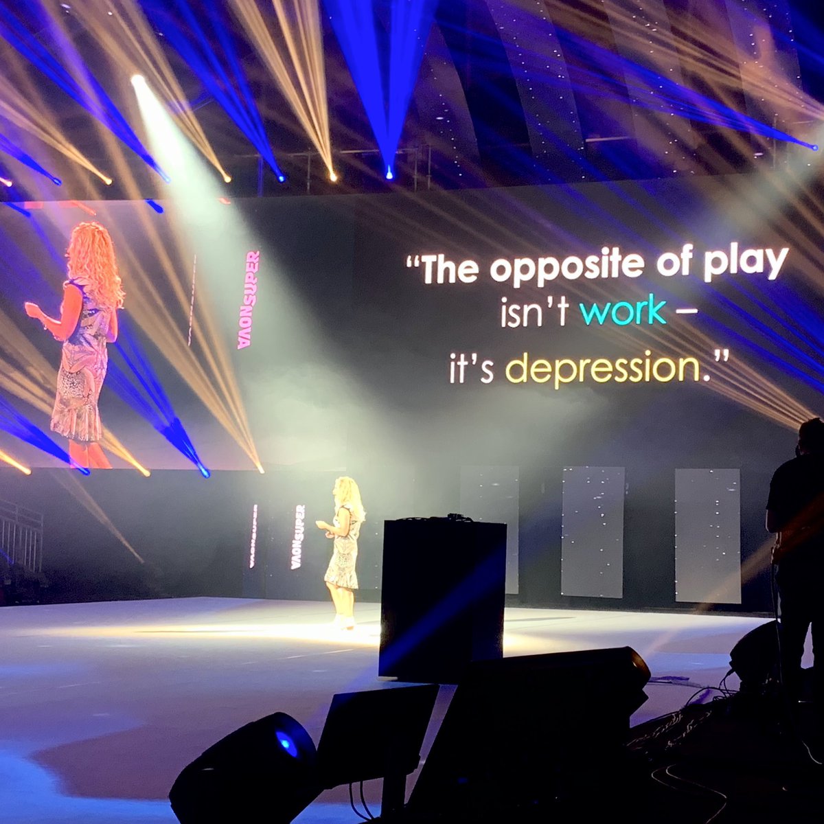 immersivedialog's tweet photo. Thought provoking reframing of our popular assumptions about play by @avantgame while making a case for its essential function in society #supernova18 #creativityworldforum https://t.co/6GbUW6u1mv