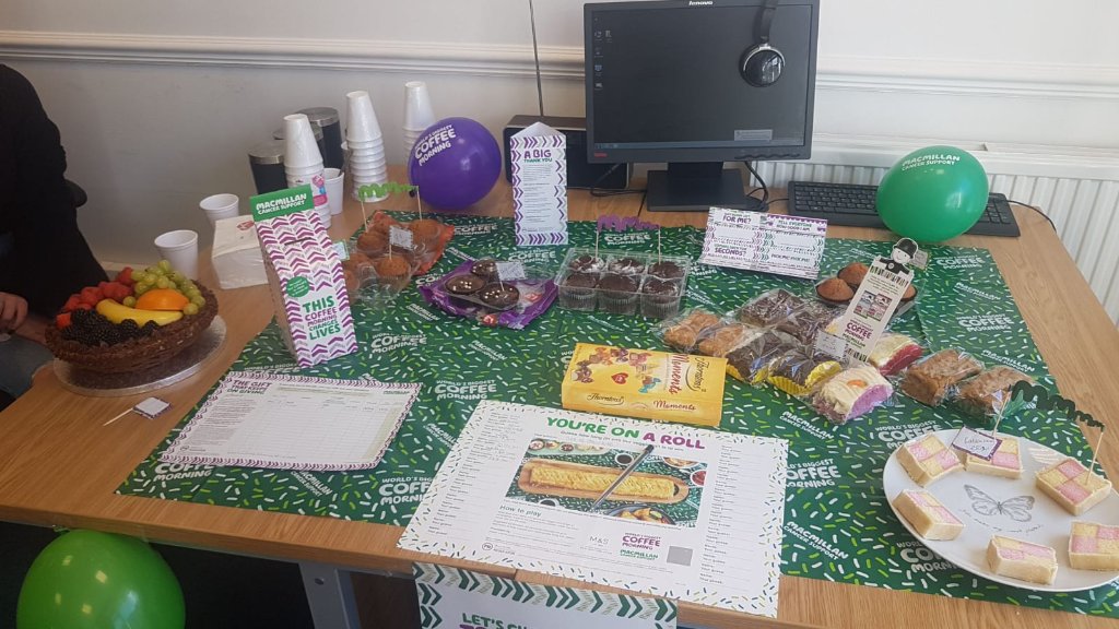 Great selection of treats for the #WorldsBiggestCoffeeMorning today at the Gi Group #Scarborough branch. Is there a better excuse for cake!?