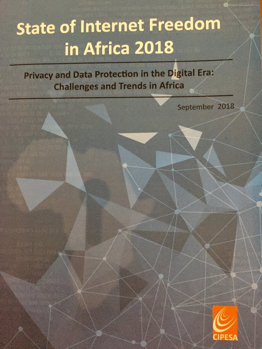 AnnaKompanek's tweet photo. Great info on the state of privacy & data protection in several diverse African countries! @cipesaug launched its annual #StateOfInternetFreedom in #Africa report 2018 today in #Accra #Ghana #FIFAfrica18 #InternetFreedomAfrica @OpenNetGlobal @CIPEAfrica https://t.co/VEaZ0sbU6Z