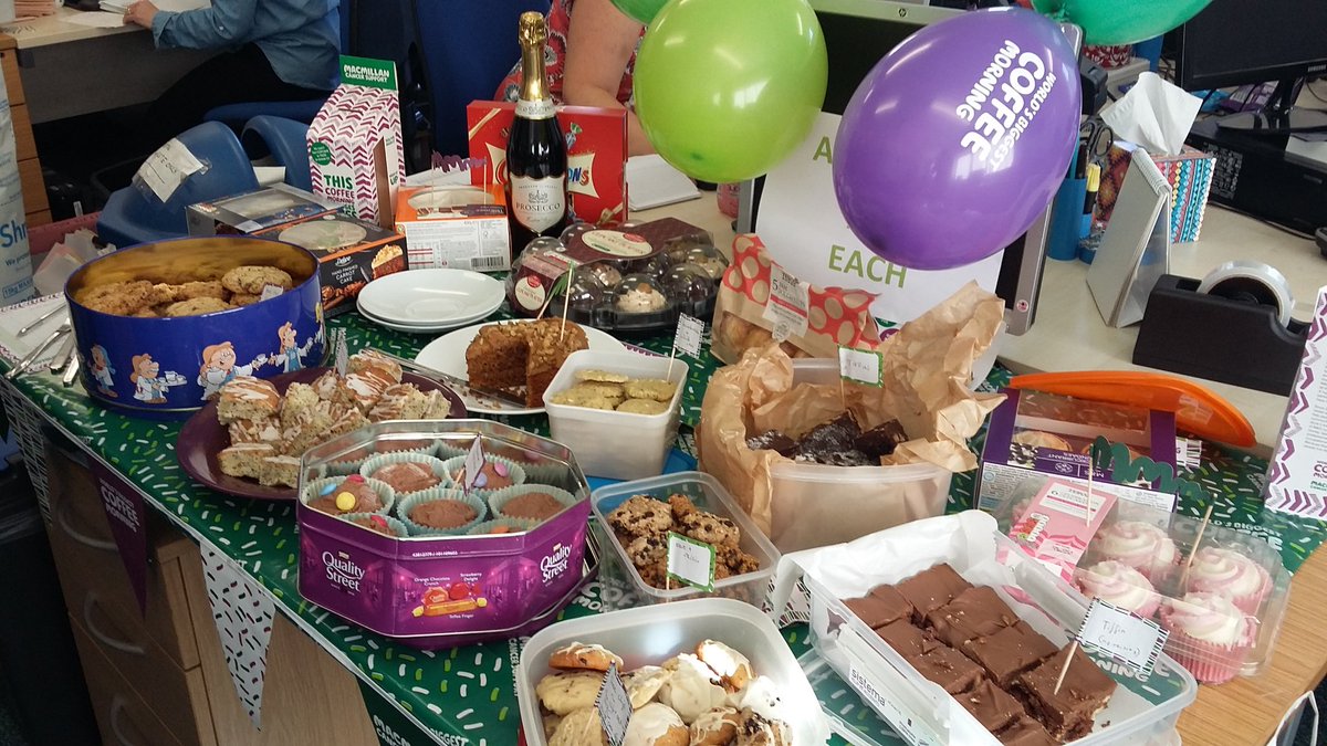 Caelestia_Flora's tweet photo. Macmillan Coffee Morning in the @priorymedicalgp office. So many homemade cakes! Yum!
#medadmin #macmillancancersupport #fundraising https://t.co/erxlCQebcE
