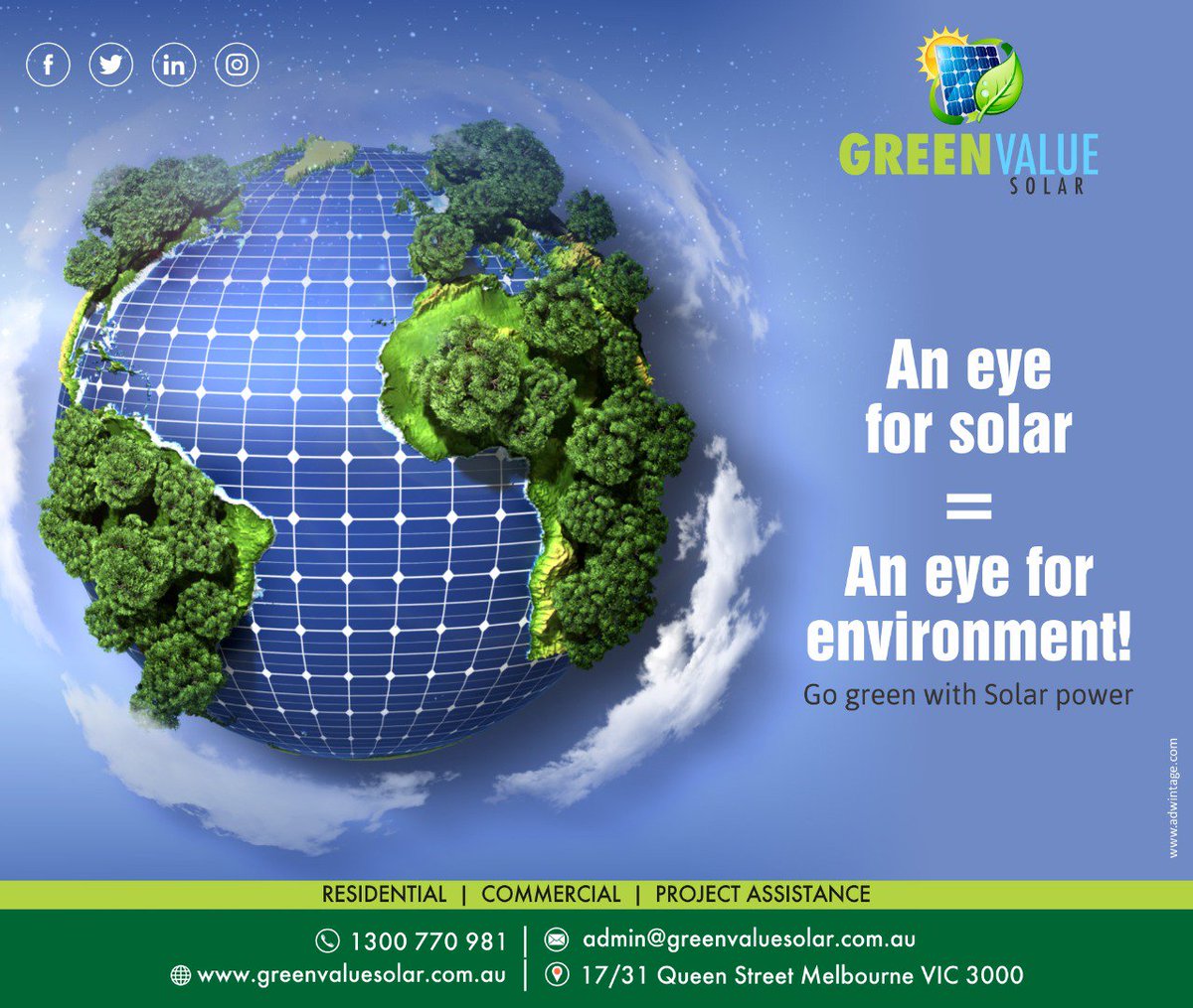 greenvaluesolar's tweet image. Earth is a prized asset that deserves some attention! Switch to solar and do your bit of contribution to a healthy tomorrow. Solar now or grief tomorrow, the choice is yours! 

For more details, click bit.ly/2OVj6pl

#SolarEnergy #RenewableEnergy #GreenValueSolar