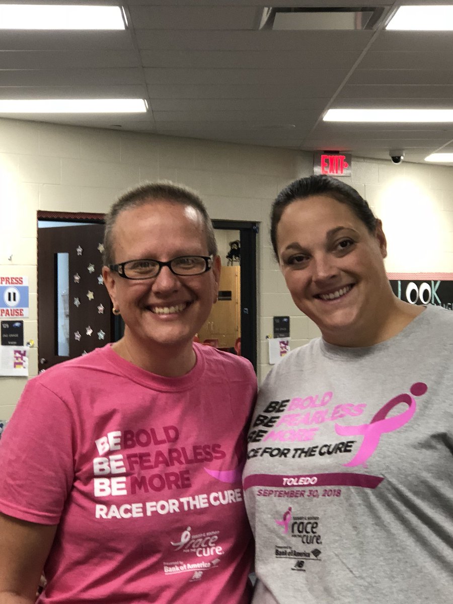 MrsKK2nd's tweet photo. Eastwood Staff is ready for the Race For the Cure. Team KK Strong. #KKStrong @WTOL11Toledo @mrseckelteach https://t.co/W7P1hJqsRK