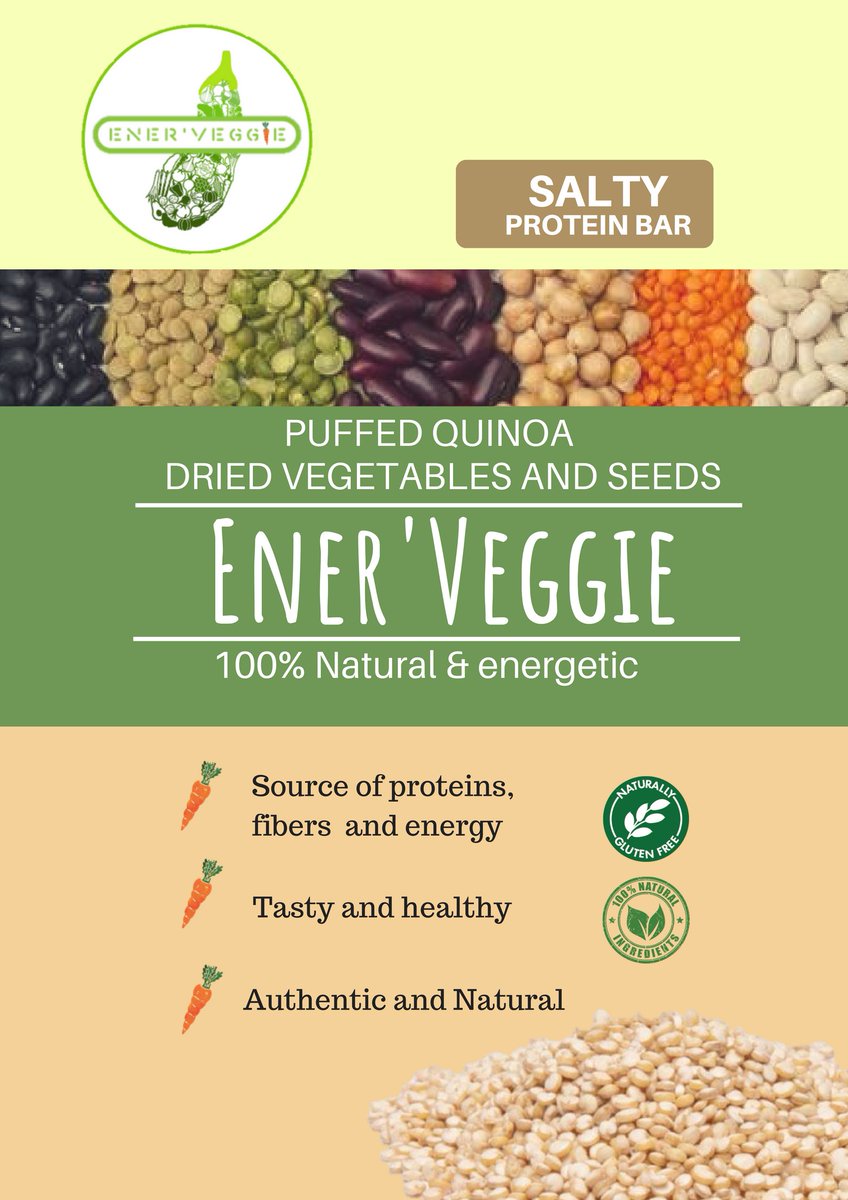 EnerVeggie's tweet photo. A little hunger ? Try our #healthy and #energizing salty #protein bar to #eat without feeling guilty ! https://t.co/oI36K18y0h