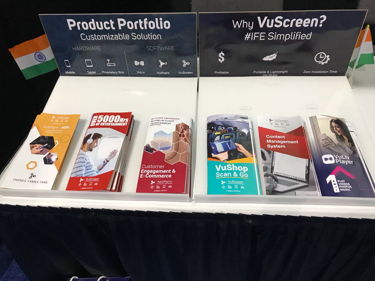 vulivplayer's tweet photo. #Thankyou so everyone for such an overwhelming response at #ApexExpo. It has been a great #experience for team #VuScreen and we look forward to #revolutionize the world of #IFE #Profitable #ZeroInstallation! https://t.co/tfxlaBh8FE