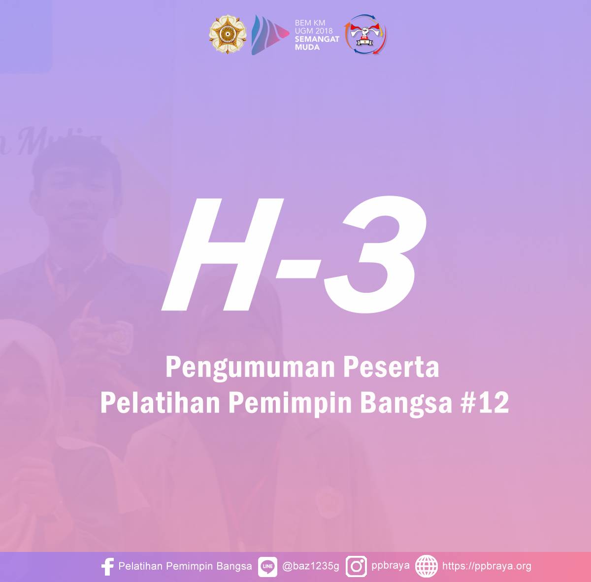 ppbraya's tweet photo. [H-3 PENGUMUMAN PESERTA PPB #12]

Tiga hari menuju pengumuman peserta Pelatihan Pemimpin Bangsa ke-12.

#PPB12 #PemudaDigital #RevolusiIndustri4 #PelatihanPemimpinbangsa #FourthIndustrialRevolution #4IR #PergerakanBangsa https://t.co/DByC2rIBEO