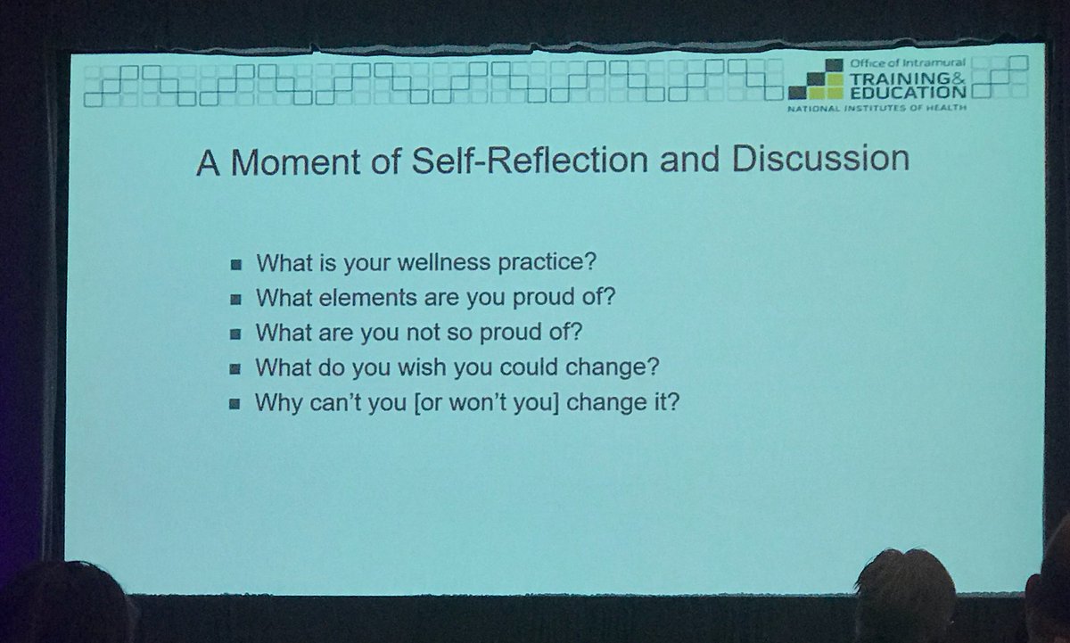 UABPhDLife's tweet photo. How do we ensure our trainees participate in wellness? Questions/ prompts for an open discussion with trainees. #aamc2018 https://t.co/fkR21tTEsD