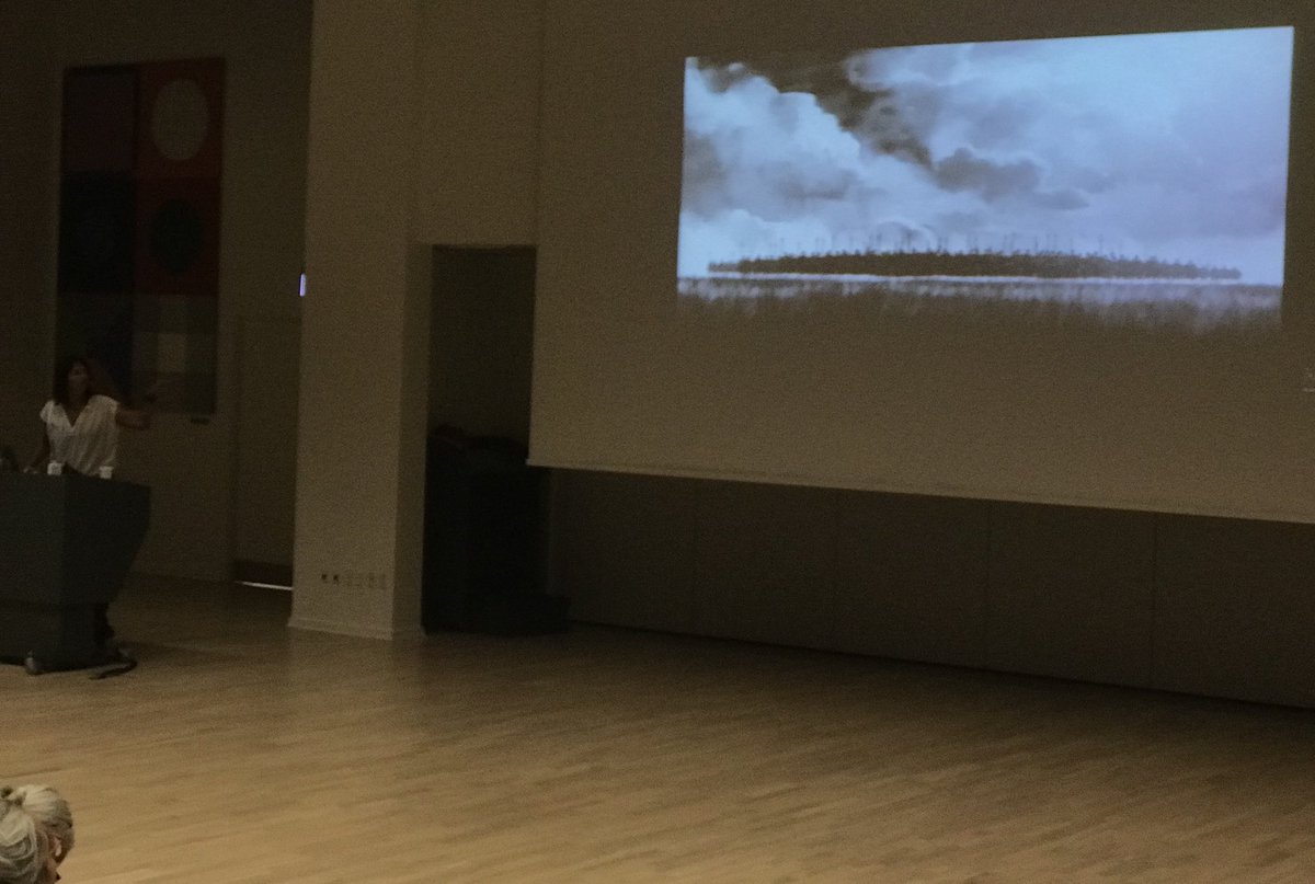 InvestinViborg's tweet photo. Human lives #Human stories. Fascinating presentation at Sci-Vi #VAF2018 from Pauline Asingh, Head of excihibition at mind blowing @MuseumMoesgaard on their use of #animation #VR #AR. Go there!#theanimationworkshop #Region_Midt @VIAuniversity https://t.co/KizjZR496g