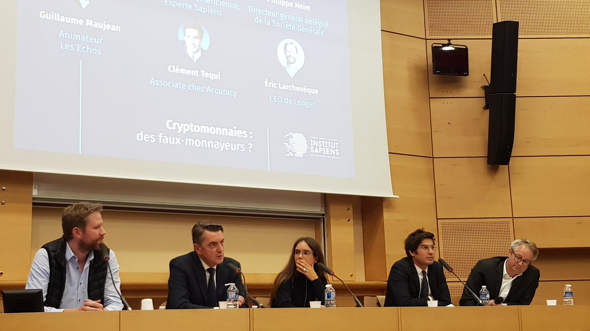 SocieteGenerale's tweet photo. #BlockchainSapiens La technologie décentralisée et notre système monétaire et financier : "La #Blockchain ouvre des perspectives phénoménales, c’est une percée technologique majeure dont on va pouvoir à terme tirer des fruits féconds " Philippe Heim, Directeur général délégué, https://t.co/zQS2ljtHbr