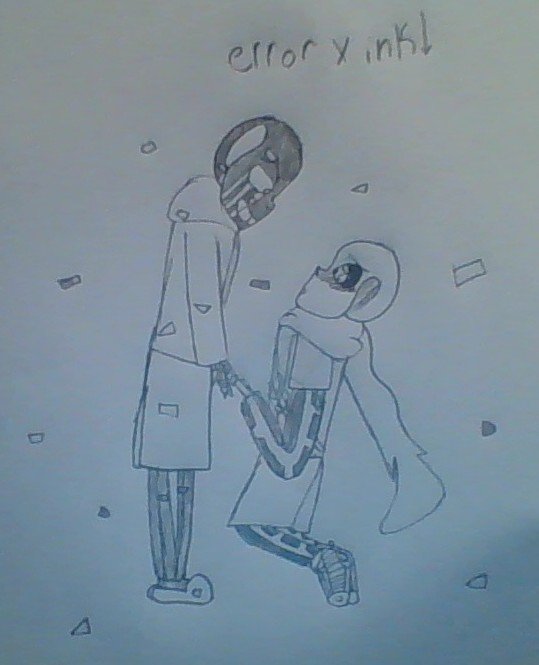 *so i drew myself then... i put my picture down and ink came in my room when i was sleeping and did this... a ship.... INK!